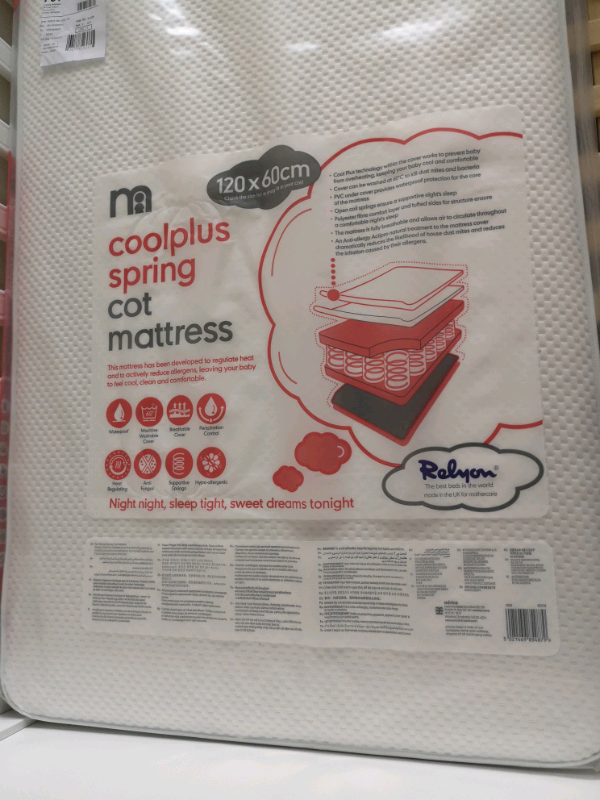 mothercare coolplus spring cot bed mattress